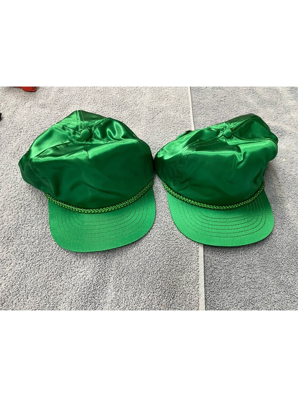 Vintage San Sun Green Rope Brim Snapback Hat Cap
